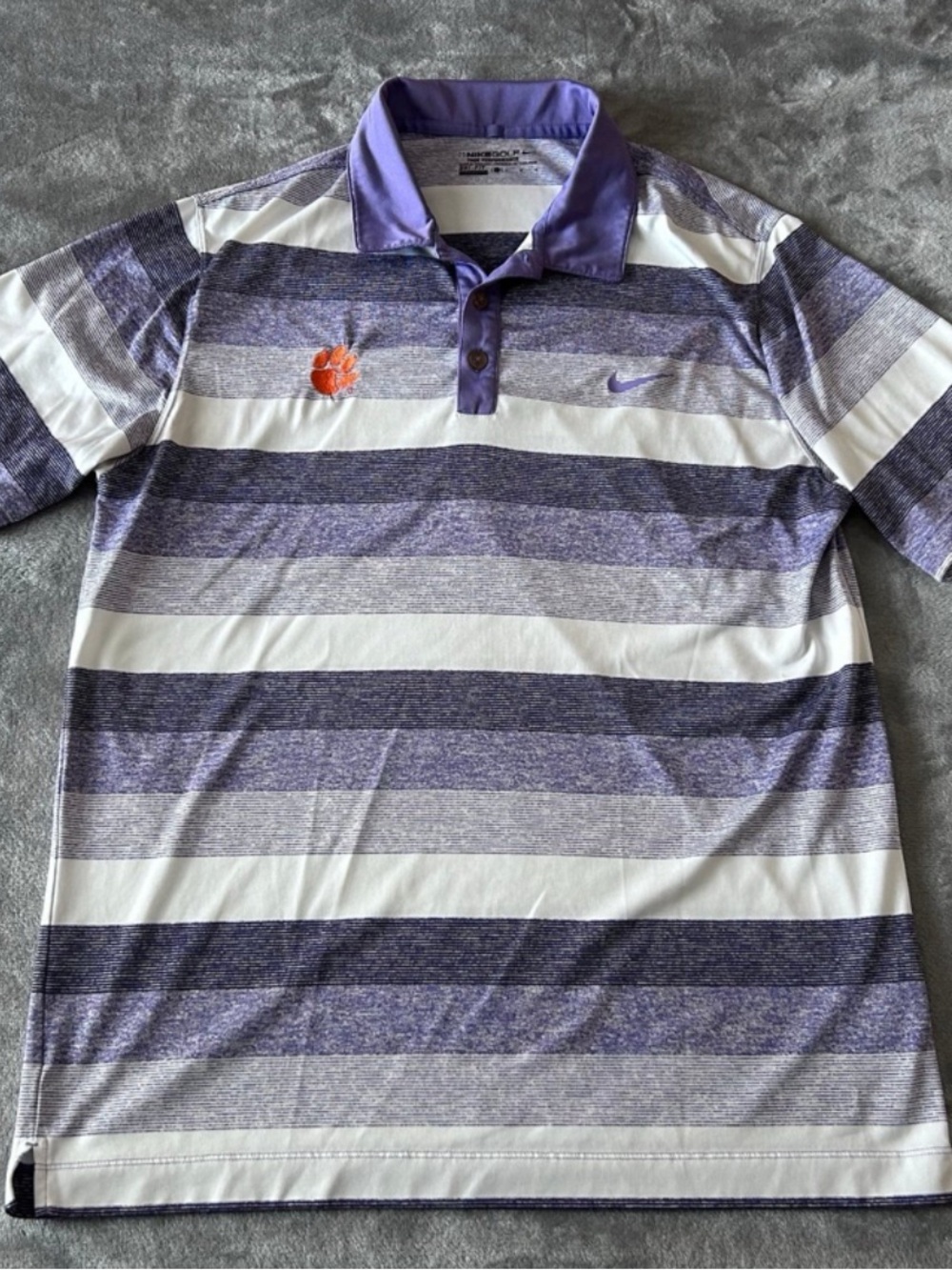 Nike Dri Fit Tour Performance Clemson Tigers IPTAY Golf Polo Shirt | Men’s L